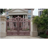 Product exhibition of cast aluminum courtyard door